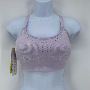 All In Motion NWT Purple Tie Die Low Support Seamless Washed Racerback Bra Large